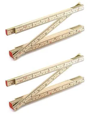Folding Wood Rule, 2 Pack, 6FT 6 Inch Foldable Ruler with US and Metric Measurements for Carpenters Folding Wood Rule, 2 Pack, 6FT 6 Inch Foldable Ruler with US and Metric Measurements for Carpenters