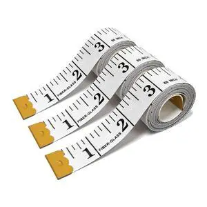 3 Pack Soft Measuring Tape for Body ,Double Scale Fabric Craft Tape Measure Sewing Tailor Cloth Flexible Ruler for Weight Loss 60 inch/150cm,White 3 Pack Soft Measuring Tape for Body ,Double Scale Fabric Craft Tape Measure Sewing Tailor Cloth Flexible Ruler for Weight Loss 60 inch/150cm,White