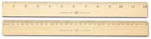 12-Inch Metric Wood Ruler with Metal Edge, 2 Sided, Clear Lacquer Finish (10375) 12-Inch Metric Wood Ruler with Metal Edge, 2 Sided, Clear Lacquer Finish (10375)