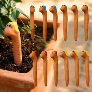 Set of 12 Cute Worms Plant Water Meter, Soil Moisture Indicator Set of 12 Cute Worms Plant Water Meter, Soil Moisture Indicator
