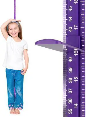 Height Measurement Rod for Wall - 3D Removable Growth Stick, Wall Mounted Splicing Ruler for Children, Adults, Kids, Baby Nursery - 79 Inch (Purple) Height Measurement Rod for Wall - 3D Removable Growth Stick, Wall Mounted Splicing Ruler for Children, Adults, Kids, Baby Nursery - 79 Inch (Purple)