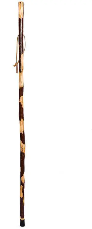 Bark-Keeping Clumpy Pattern Wooden Walking Stick with a Compass (Nature Color, 55 Inches, 1 Piece)¡ Bark-Keeping Clumpy Pattern Wooden Walking Stick with a Compass (Nature Color, 55 Inches, 1 Piece)¡