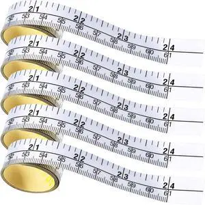 5 Pieces Self-Adhesive Measuring Tape Workbench Ruler Adhesive Backed Double Scale Stick Tape Measure for Work Woodworking, Saw, Drafting Table (24 Inch) 5 Pieces Self-Adhesive Measuring Tape Workbench Ruler Adhesive Backed Double Scale Stick Tape Measure for Work Woodworking, Saw, Drafting Table (24 Inch)