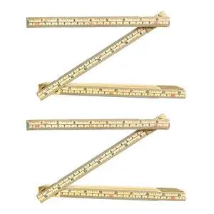 2 Pack of Folding Wood Rule, 6 FT 6 Inch Foldable Ruler with US and Metric Measurements for Carpenters Lineman, Carpenter, Electrician, Engineers 2 Pack of Folding Wood Rule, 6 FT 6 Inch Foldable Ruler with US and Metric Measurements for Carpenters Lineman, Carpenter, Electrician, Engineers