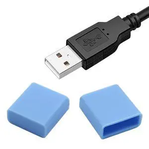 Silicone USB Cap Port Cover, Blue, 10pcs Silicone USB Cap Port Cover, Blue, 10pcs