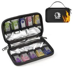 Upgraded Fireproof Flash Drive Case 10 Slots, USB Case Compatible with SanDisk/for Samsung/for PNY Thumb Drives, Heat Resistant Organizer Holder with Handle for Travel Office Storage - Glossy Black Upgraded Fireproof Flash Drive Case 10 Slots, USB Case Compatible with SanDisk/for Samsung/for PNY Thumb Drives, Heat Resistant Organizer Holder with Handle for Travel Office Storage - Glossy Black