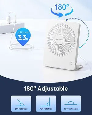 Mini Desk Fan USB Powered Portable Fan Small Personal Fan 3 Speeds Strong Airflow Table Fan for Travel Home Office Bedroom Desktop, 3.3ft Cable Mini Desk Fan USB Powered Portable Fan Small Personal Fan 3 Speeds Strong Airflow Table Fan for Travel Home Office Bedroom Desktop, 3.3ft Cable