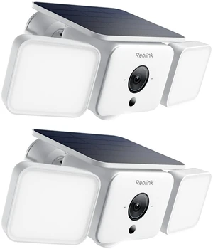 Reolink Solar Floodlight Cam with SolarEase, 2K 4MP Outdoor Security Camera, 150° Wide View, 1000-Lumen Floodlight, AI Detection, Wi-Fi 6, 2 Pack Reolink Solar Floodlight Cam with SolarEase, 2K 4MP Outdoor Security Camera, 150° Wide View, 1000-Lumen Floodlight, AI Detection, Wi-Fi 6, 2 Pack