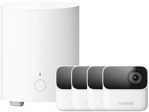 Reolink Home Hub Mini + 4× Argus MagiCam 2MP Wireless Security Cameras Battery Powered, Dual-Band Wi-Fi, Magnetic Mount, IP67 Reolink Home Hub Mini + 4× Argus MagiCam 2MP Wireless Security Cameras Battery Powered, Dual-Band Wi-Fi, Magnetic Mount, IP67
