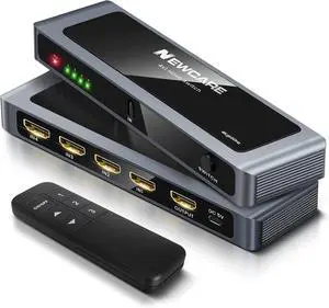 HDMI Switch 4 in 1 Out 4K@60Hz, Aluminum 4-Port HDMI Switcher Splitter with Remote, Supports HDR10 Dolby Vision HDCP 2.2 18Gbps 3D for TV PS5 Xbox Laptop Projector Fire Stick HDMI Switch 4 in 1 Out 4K@60Hz, Aluminum 4-Port HDMI Switcher Splitter with Remote, Supports HDR10 Dolby Vision HDCP 2.2 18Gbps 3D for TV PS5 Xbox Laptop Projector Fire Stick