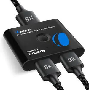 8K Bi-Directional HDMI Switch 2x1/1x2 8K@60Hz, 4K@60Hz, 40Gbps, HDCP 2.3, HDR10+, Dolby Vision (UHDS-212) 8K Bi-Directional HDMI Switch 2x1/1x2 8K@60Hz, 4K@60Hz, 40Gbps, HDCP 2.3, HDR10+, Dolby Vision (UHDS-212)