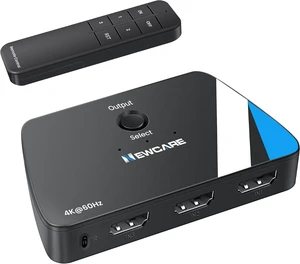 NEWCARE HDMI Switch 3 in 1 Out, 4K@60Hz with Remote, HDR10+ Dolby VRR 3D NEWCARE HDMI Switch 3 in 1 Out, 4K@60Hz with Remote, HDR10+ Dolby VRR 3D