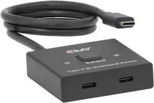 Club 3D USB C Switch 8K 60Hz Bi-Directional - 2 Computers to 1 Monitor or 1 PC to 2 Displays - USB-C Video Switch with 100W Power Delivery Passthrough for MacBook Pro, Laptop, Thunderbolt Club 3D USB C Switch 8K 60Hz Bi-Directional - 2 Computers to 1 Monitor or 1 PC to 2 Displays - USB-C Video Switch with 100W Power Delivery Passthrough for MacBook Pro, Laptop, Thunderbolt