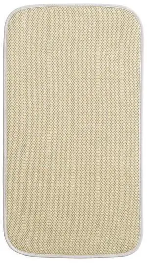 Fabric Mini Kitchen Countertop Dish Drying Mat, Wheat/Ivory Fabric Mini Kitchen Countertop Dish Drying Mat, Wheat/Ivory