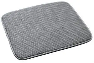 18 by 16-Inch Microfiber Dish Drying Mat, Grey (359G), Pack of 1 18 by 16-Inch Microfiber Dish Drying Mat, Grey (359G), Pack of 1