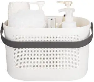 Plastic Protable Shower Caddy Basket, Storage Organizer with Handle, Grey Plastic Protable Shower Caddy Basket, Storage Organizer with Handle, Grey
