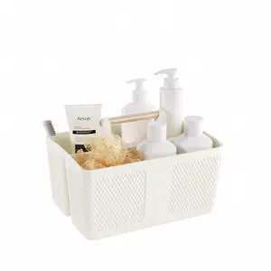 Shower Caddy Portable and Cleaning Caddy Organizer for Bathroom, Kitchen,Toiletries Storage, Caddy organizer with handle, Rust-Resistant, Durable Material(Milky White, 9.36"L×7.73"W×7.24"H) Shower Caddy Portable and Cleaning Caddy Organizer for Bathroom, Kitchen,Toiletries Storage, Caddy organizer with handle, Rust-Resistant, Durable Material(Milky White, 9.36"L×7.73"W×7.24"H)