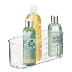 Hanging Suction Shower Caddy Basket, Clear Hanging Suction Shower Caddy Basket, Clear