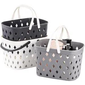 3 Pack Portable Shower Caddy with Handles, Plastic Tote Storage Basket Toiletry Organizer Bin for Holding Soap, Shampoo, Cosmetics, Bathroom, College Dorm, Kitchen, Camp, Gym, 3 Colors 3 Pack Portable Shower Caddy with Handles, Plastic Tote Storage Basket Toiletry Organizer Bin for Holding Soap, Shampoo, Cosmetics, Bathroom, College Dorm, Kitchen, Camp, Gym, 3 Colors