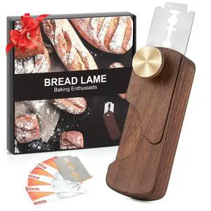 Magnetic Wooden Bread Lame Dough Scoring Tool,Hand Crafted Sourdough Lame Scoring Tool,Bread Scorer Tool for Homemade Bread Baking,Dough Scoring Bread Knife with 5 Razor Blades Magnetic Wooden Bread Lame Dough Scoring Tool,Hand Crafted Sourdough Lame Scoring Tool,Bread Scorer Tool for Homemade Bread Baking,Dough Scoring Bread Knife with 5 Razor Blades