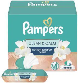 Wipes, Clean & Calm, Cotton Blossom Scent, 336 Wipes Total (6x Pop-Top Packs) Wipes, Clean & Calm, Cotton Blossom Scent, 336 Wipes Total (6x Pop-Top Packs)
