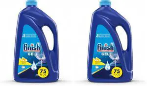 Dishwasher Detergent Gel Liquid, Lemon Scent | 75oz | Pack of 2 Dishwasher Detergent Gel Liquid, Lemon Scent | 75oz | Pack of 2