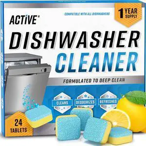 Dishwasher Cleaner And Deodorizer Tablets - 24 Pack Deep Cleaning Descaler Pods for Dish Washer Machine, Heavy Duty, Septic Safe, Natural Limescale Remover, Calcium, Odor, Smell - 12 Month Supply Dishwasher Cleaner And Deodorizer Tablets - 24 Pack Deep Cleaning Descaler Pods for Dish Washer Machine, Heavy Duty, Septic Safe, Natural Limescale Remover, Calcium, Odor, Smell - 12 Month Supply