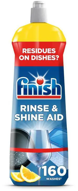 Finish Rinse Aid 100% Better Drying Dishwasher, Lemon Sparkle, 800 ML Finish Rinse Aid 100% Better Drying Dishwasher, Lemon Sparkle, 800 ML