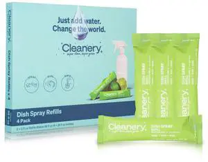 Dish Spray Cleaner Powder Concentrate Refills 4 Pack, Makes 24 fl oz Each, Tahitian Lime Dish Spray Cleaner Powder Concentrate Refills 4 Pack, Makes 24 fl oz Each, Tahitian Lime