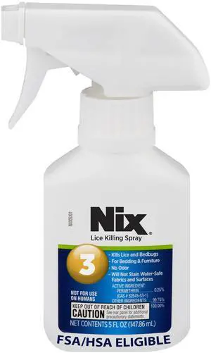 Lice & Bed Bug Spray for Home Use, Kills Lice on Bedding & Furniture, Odor-Free & Non-Staining, 5 Fl Oz Lice & Bed Bug Spray for Home Use, Kills Lice on Bedding & Furniture, Odor-Free & Non-Staining, 5 Fl Oz