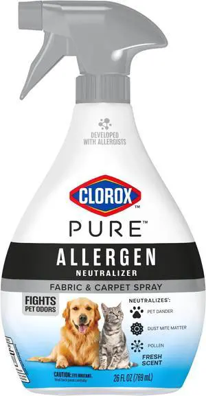 PURE Allergen Neutralizer Fabric and Carpet Spray, Fights Pet Odors, Fresh Scent, 26 Fl Oz. PURE Allergen Neutralizer Fabric and Carpet Spray, Fights Pet Odors, Fresh Scent, 26 Fl Oz.