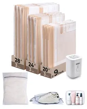 Vacuum Seal Storage Bags for Clothing Travel, 12 Pack Travel Essentials Bundle includes Laundry Bag & Waterproof Shoe Bag & TSA Approved Toiletry Bag, Hand Pump Included Vacuum Seal Storage Bags for Clothing Travel, 12 Pack Travel Essentials Bundle includes Laundry Bag & Waterproof Shoe Bag & TSA Approved Toiletry Bag, Hand Pump Included
