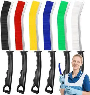 6Pcs Crevice Cleaning Brushes for Household Use, Grout Cleaner Brush, Hard Bristle Groove, Gap Cleaning Tool, Suitable for Hard-to-Reach Regional SpacesThick 6Pcs Crevice Cleaning Brushes for Household Use, Grout Cleaner Brush, Hard Bristle Groove, Gap Cleaning Tool, Suitable for Hard-to-Reach Regional SpacesThick