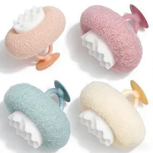4 Pcs Super Soft Sunflower Suction Cup Bath Ball, New Upgraded 2-in-1 Sunflower Ball Exfoliating Bath Sponge Cleaning Brush, Mesh Shower Body Sponge Accessories for Women, Men 4 Pcs Super Soft Sunflower Suction Cup Bath Ball, New Upgraded 2-in-1 Sunflower Ball Exfoliating Bath Sponge Cleaning Brush, Mesh Shower Body Sponge Accessories for Women, Men