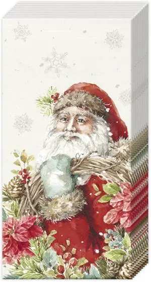 Pocket Tissues 4-Ply Facial Tissue Pack, 10-Count, Santa's Wreath (Cream), 1-Pack Only Pocket Tissues 4-Ply Facial Tissue Pack, 10-Count, Santa's Wreath (Cream), 1-Pack Only