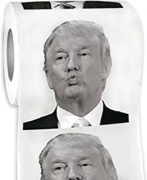 Donald Trump Toilet Paper Roll, Funny Political Humor Joke Gift, Gimmick Gifts for Republicans and Democrats Donald Trump Toilet Paper Roll, Funny Political Humor Joke Gift, Gimmick Gifts for Republicans and Democrats