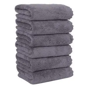 6 Pack Premium Hand Towels - Quick Drying - Microfiber Coral Velvet Highly Absorbent Towels - Multipurpose Use as Hotel, Bathroom, Shower, Spa, Hand Towel 16 x 28 inches (Gray) 6 Pack Premium Hand Towels - Quick Drying - Microfiber Coral Velvet Highly Absorbent Towels - Multipurpose Use as Hotel, Bathroom, Shower, Spa, Hand Towel 16 x 28 inches (Gray)
