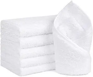 6-Pack White Hand Towels - Quick Drying & Absorbent Microfiber Gym Towels 16x28 inches - Lightweight & Thin White Yoga Towel - Multi-Purpose Camping Towel for SPA, Hotel & Bathroom 6-Pack White Hand Towels - Quick Drying & Absorbent Microfiber Gym Towels 16x28 inches - Lightweight & Thin White Yoga Towel - Multi-Purpose Camping Towel for SPA, Hotel & Bathroom