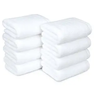 8-Pack Soft, Highly Absorbent, Quick-Dry Hand Towels, 100% Cotton, 28" x 16", White 8-Pack Soft, Highly Absorbent, Quick-Dry Hand Towels, 100% Cotton, 28" x 16", White