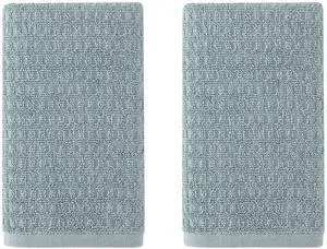 Hand Towels, Plush Cotton Bathroom Towels with Dobby Waffle Texture, Zero Twist Construction, Highly Absorbent & Quick-Dry Design, Set of 2 (Dark Green Blue) Hand Towels, Plush Cotton Bathroom Towels with Dobby Waffle Texture, Zero Twist Construction, Highly Absorbent & Quick-Dry Design, Set of 2 (Dark Green Blue)