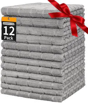 Hand Towels, 12 Pack 25''*15'' Gym Towels, Grey Quick Dry Lint Free Soft Absorbent Bulk Checkered Fingertip Washcloths Bath Towels for Bathroom Kitchen Salon Workout Shower Hand Towels, 12 Pack 25''*15'' Gym Towels, Grey Quick Dry Lint Free Soft Absorbent Bulk Checkered Fingertip Washcloths Bath Towels for Bathroom Kitchen Salon Workout Shower