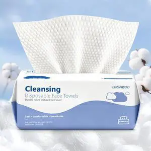 Face Towels, Disposable Face Towels 100 Count, Biodegradable Ultra Soft & Thick Facial Towels for Sensitive Skin, Lint-Free Makeup Remover Dry Wipes, Multi-Purpose Cleansing Towelettes for Face Wipes Face Towels, Disposable Face Towels 100 Count, Biodegradable Ultra Soft & Thick Facial Towels for Sensitive Skin, Lint-Free Makeup Remover Dry Wipes, Multi-Purpose Cleansing Towelettes for Face Wipes