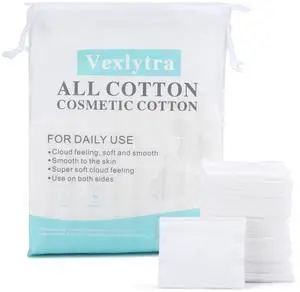 Vexlytra Square Cotton Pads for face, Cotton Squares for Face, Lips & Eyes, 100% Pure Cotton, Hypoallergenic, Ultra-Soft & Lint-Free for Gentle Skincare (200PCS) Vexlytra Square Cotton Pads for face, Cotton Squares for Face, Lips & Eyes, 100% Pure Cotton, Hypoallergenic, Ultra-Soft & Lint-Free for Gentle Skincare (200PCS)