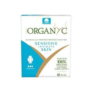 100% Certified Organic Cotton Feminine Pads, Moderate Flow, 10 Count 100% Certified Organic Cotton Feminine Pads, Moderate Flow, 10 Count