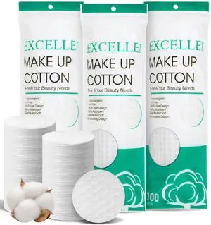 300PCS Cotton Rounds - Lint Free Cotton Pads for Face & Makeup Removal 300PCS Cotton Rounds - Lint Free Cotton Pads for Face & Makeup Removal