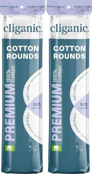 Premium Cotton Rounds for Face (200 Count) | Makeup Remover Pads, Hypoallergenic, Lint-Free | 100% Pure Cotton (Packaging May Vary) Premium Cotton Rounds for Face (200 Count) | Makeup Remover Pads, Hypoallergenic, Lint-Free | 100% Pure Cotton (Packaging May Vary)