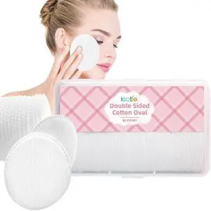 Large Oval Cotton Pads, 80 Count, Multi-Layer, Lint-Free, Dual-Sided, Ultra-Soft Cotton Oval Pads for Makeup Removal, Cleansing, and Toner Application Large Oval Cotton Pads, 80 Count, Multi-Layer, Lint-Free, Dual-Sided, Ultra-Soft Cotton Oval Pads for Makeup Removal, Cleansing, and Toner Application