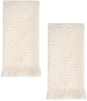 Luxury Decorative Hand Towels Bathroom: 2 Packs 14X30 100% Cotton Turkish Absorbent Soft Face Towel Set for Boho Bathroom Decor Kitchen Hotel Spa Farmhouse Guest Tea Gift (Cream White, 14"x30") Luxury Decorative Hand Towels Bathroom: 2 Packs 14X30 100% Cotton Turkish Absorbent Soft Face Towel Set for Boho Bathroom Decor Kitchen Hotel Spa Farmhouse Guest Tea Gift (Cream White, 14"x30")