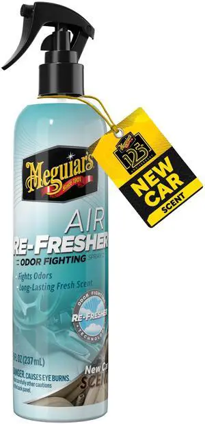 Air Re-Fresher Odor Fighting Spray - New Car Scent - Convenient Car Air Freshener that Instantly Fights Odors and Leaves Behind a Long-Lasting New Car Scent, 8 Oz Trigger Spray Air Re-Fresher Odor Fighting Spray - New Car Scent - Convenient Car Air Freshener that Instantly Fights Odors and Leaves Behind a Long-Lasting New Car Scent, 8 Oz Trigger Spray