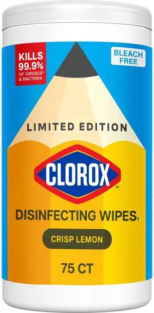 Disinfecting Wipes Back to School, Bleach Free, Crisp Lemon, 75 Count (Package May Vary) Disinfecting Wipes Back to School, Bleach Free, Crisp Lemon, 75 Count (Package May Vary)